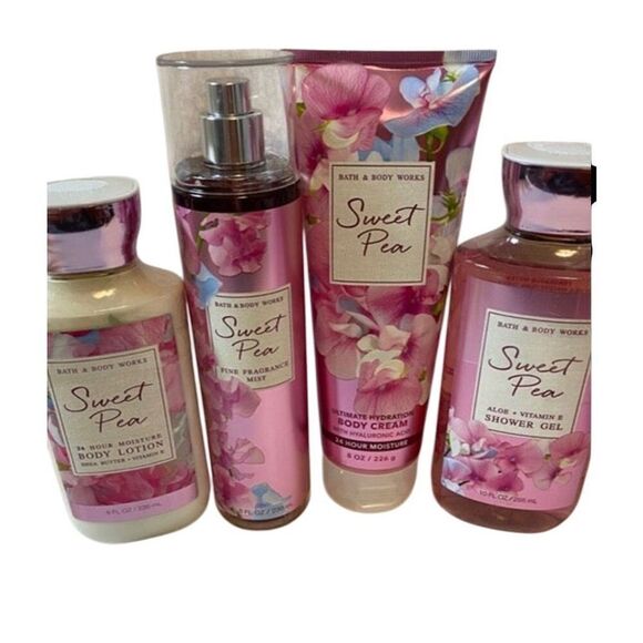 Bath and Body Works  SWEET PEA 4 PC Set - Picture 1 of 6